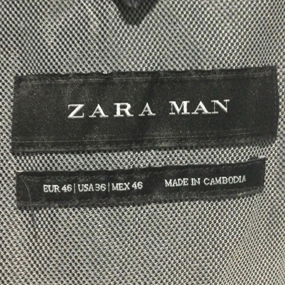 BNWT Zara Men’s Gray Two-Button Notch Lapel Sport Coat - Picture 2 of 4